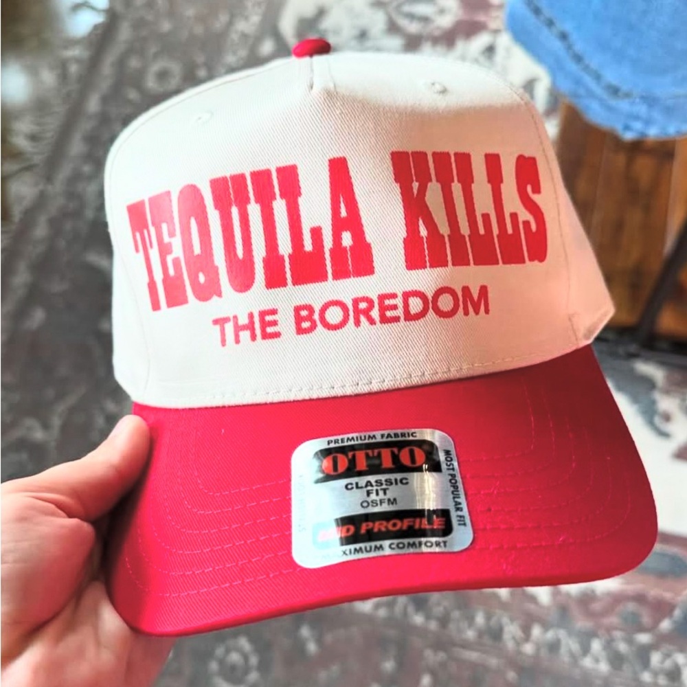 OTTO Red and White Tequila Kills Cap